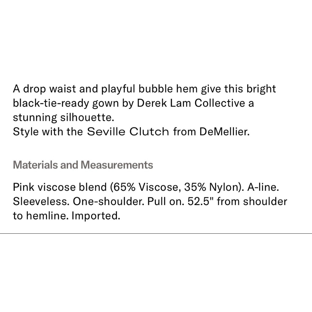 Derek Lam Pink Bubble Hem One Shoulder Midi Dress - Picture 5 of 10